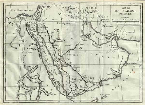 1782 Delisle de Sales Map of Arabia in Antiquity (Includes Egypt)