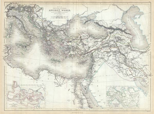 Map of the Principal Countries of the Ancient World extending from The Alps to the Southern Frontier of Egypt and from Carthage to Persepolis. - Main View