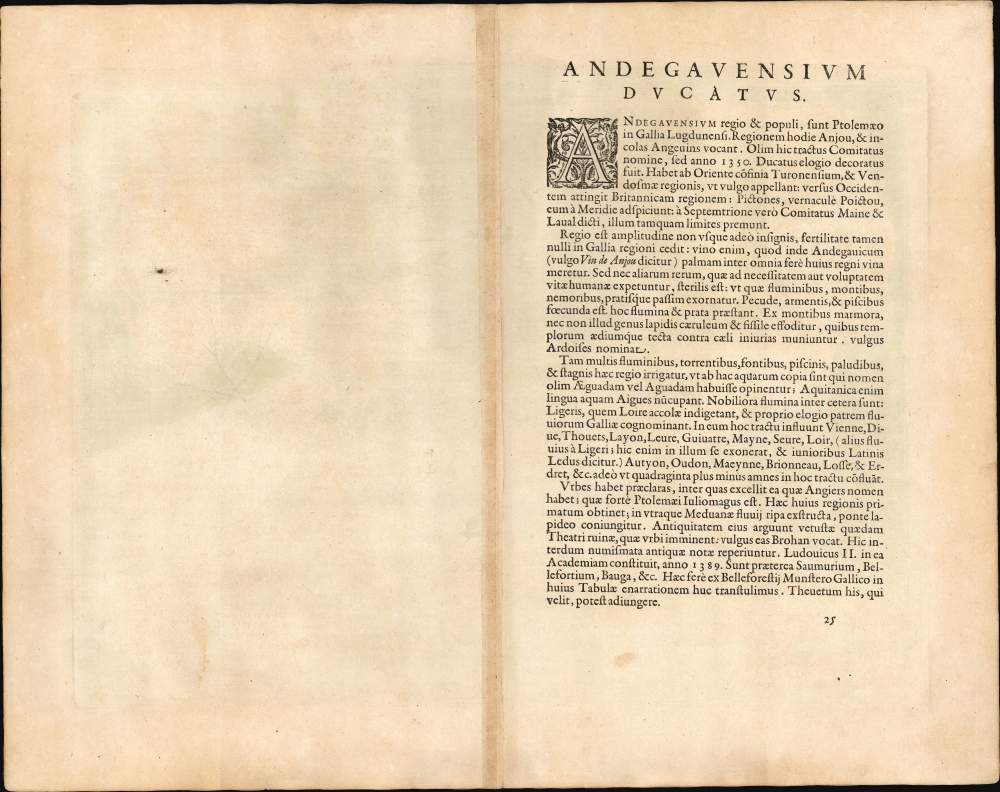 Andegavensium Ditionis Vera et Integra Descriptio. - Alternate View 1