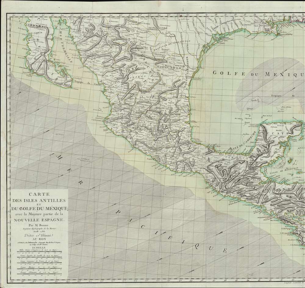 Carte des Isles Antilles et du Golfe du Méxique; avec la Majeure partie de la Nouvelle Espagne. - Alternate View 2