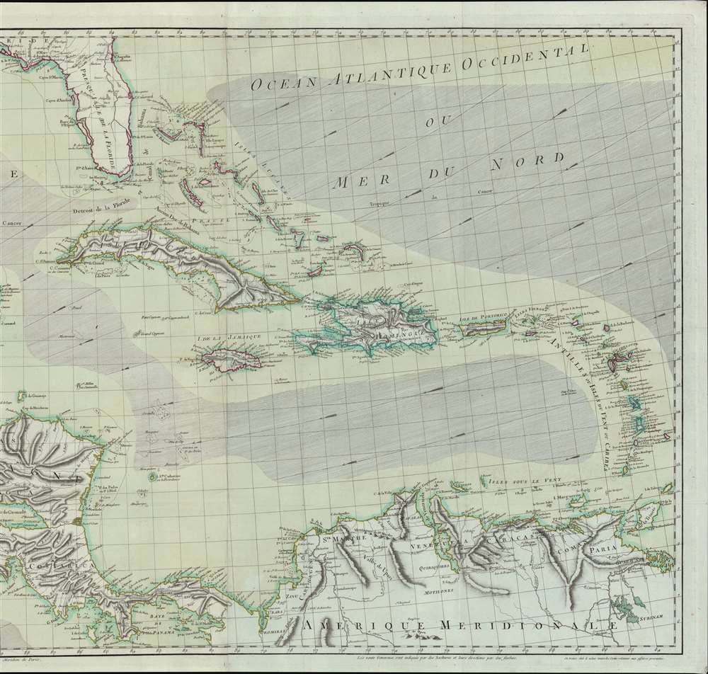 Carte des Isles Antilles et du Golfe du Méxique; avec la Majeure partie de la Nouvelle Espagne. - Alternate View 3