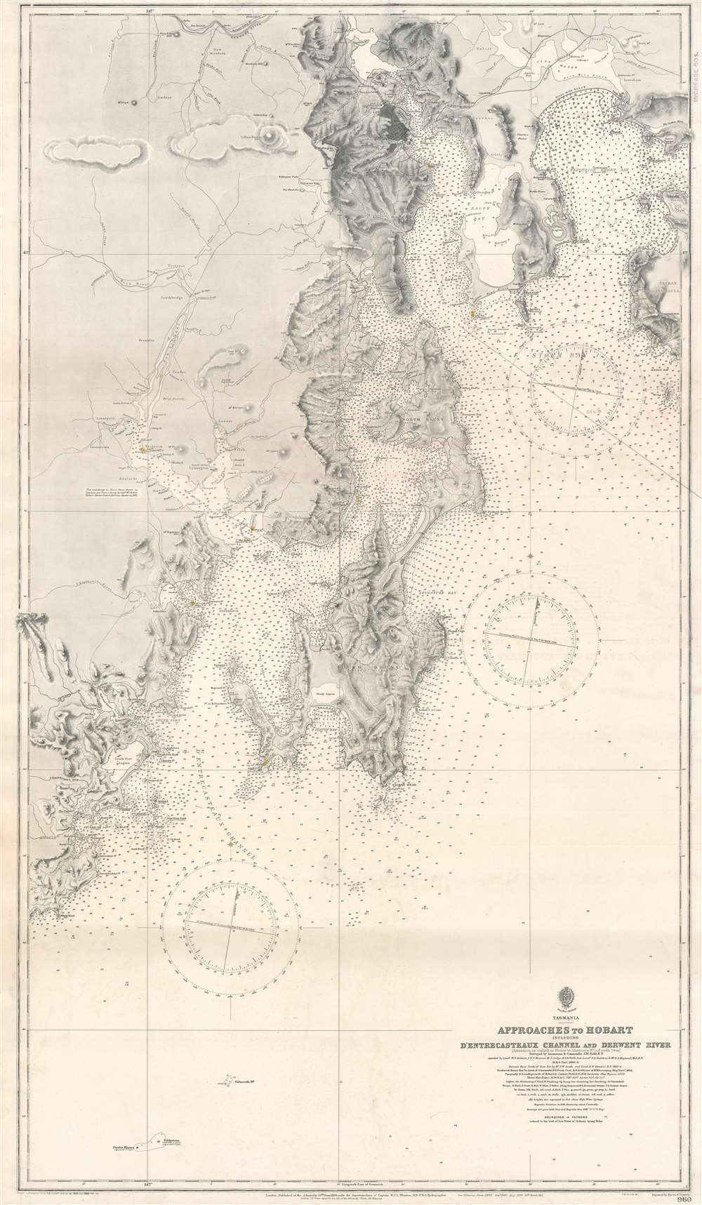 Approaches to Hobart Including D'Entrecasteaux Channel and Derwent River. - Main View