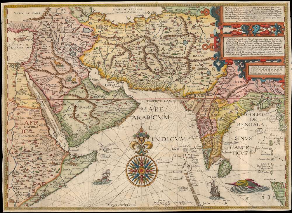 Deliniantur in hac tabula, Orae maritimae Abexiae, freti Mecani. al. Marís Rubri, Arabiae, Ormi, Persiae... - Main View