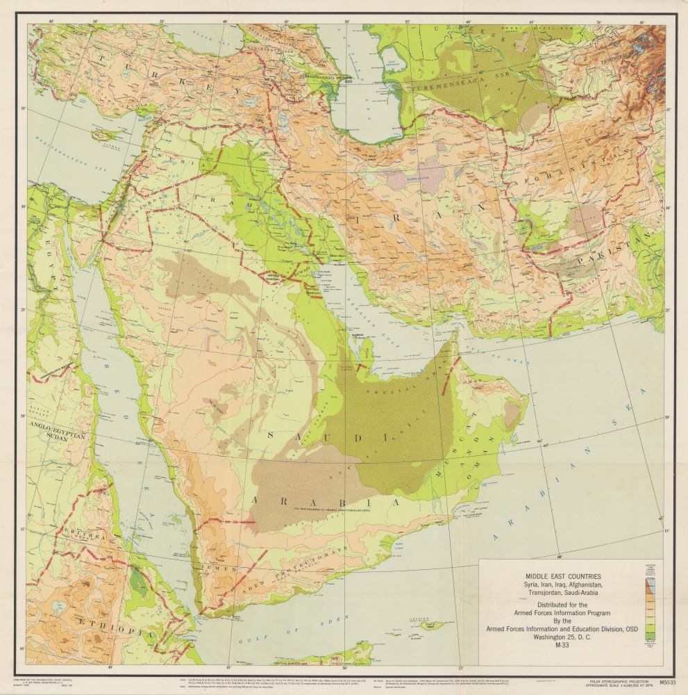 Middle East Countries. Syria, Iran, Jordan, Afghanistan, Trans-Jordan, Saudi-Arabia. - Main View