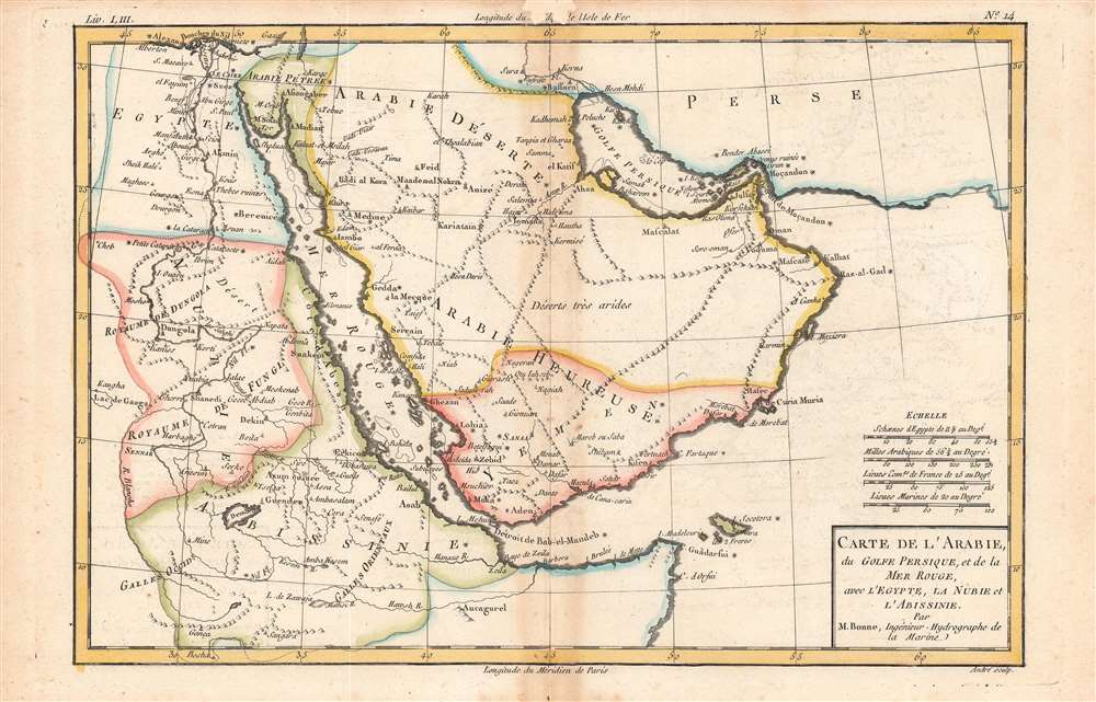 Carte de l'Arabie. - Main View