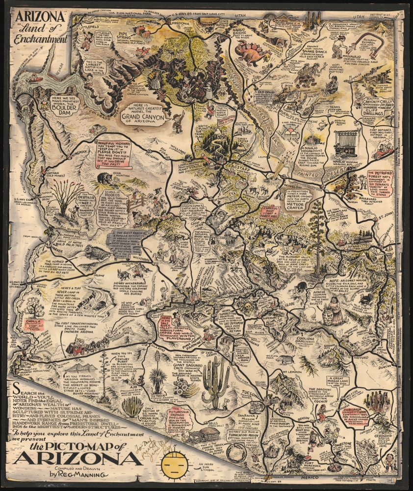 The Picto-Map of Arizona. - Main View