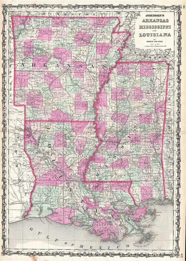 Johnson's Arkansas, Mississippi, And Louisiana. - Main View
