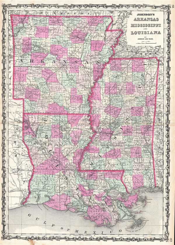 Johnson's Arkansas, Mississippi, And Louisiana. - Main View