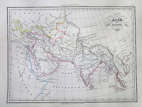 1833 Malte-Brun Map of Asia in Ancient Times