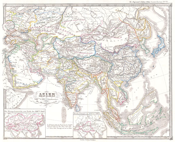 Asien im XIIIten & XIVten Jahrhundert.  Die Mongolenherrschaft. - Main View