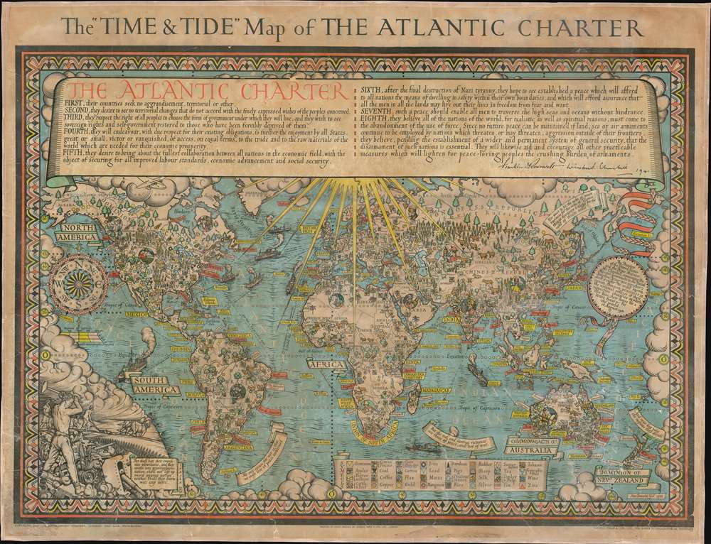 The 'Time and Tide' Map of The Atlantic Charter. - Main View