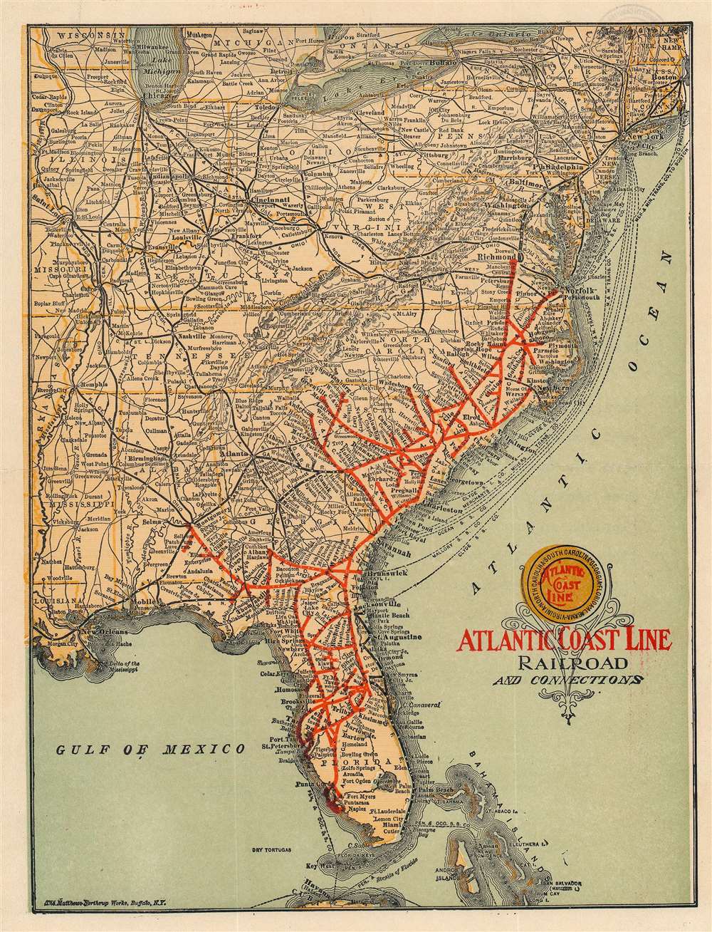 Atlantic Coast Line Railroad and Connections. - Main View