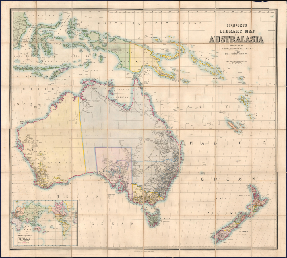 Stanford's Library Map of Australasia. - Main View