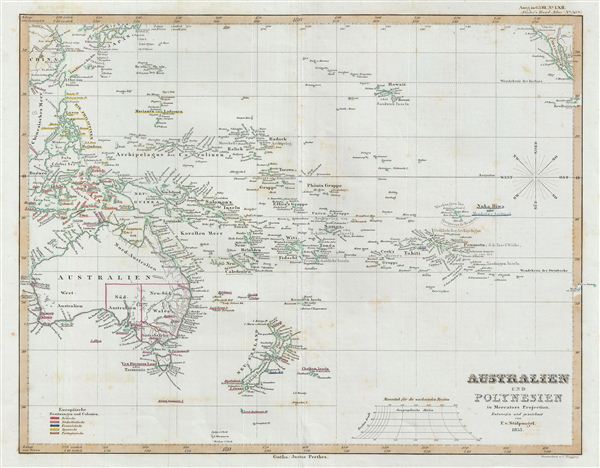 Australien und Polynesien in Mercators Projection. - Main View