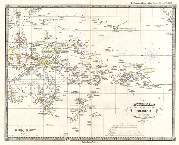 Australia und Polynesia zur Ubersicht der Entdeckung und Colonisation - Main View