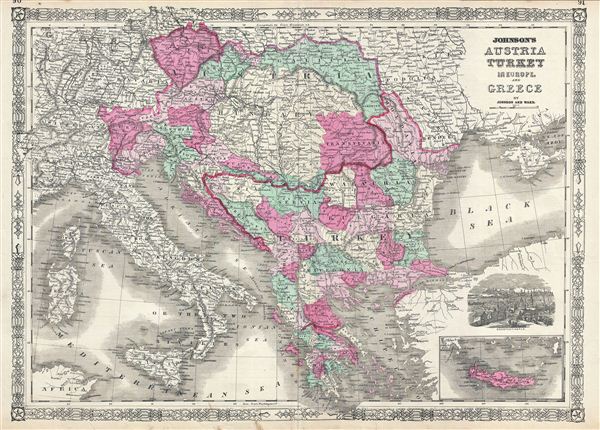 Johnson's Austria, Turkey In Europe And Greece. - Main View