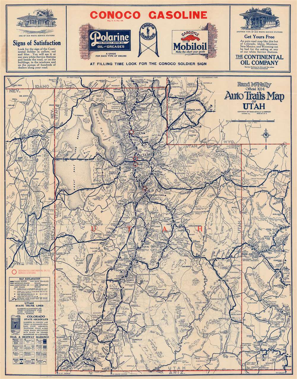 Auto Trails Map of Utah. - Main View
