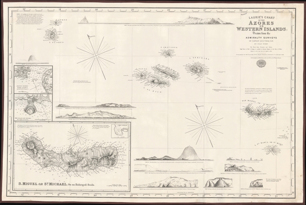 Laurie's Chart of the Azores or Western Islands. - Main View