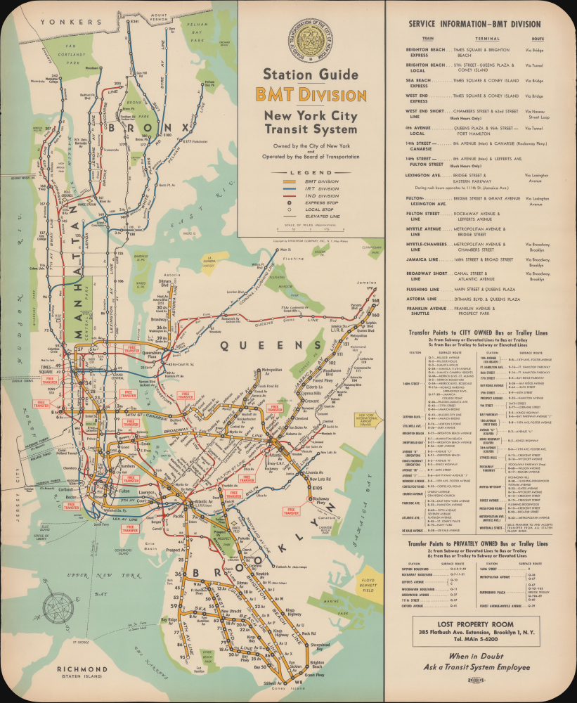 1948 Hagstrom Map of the New York City System