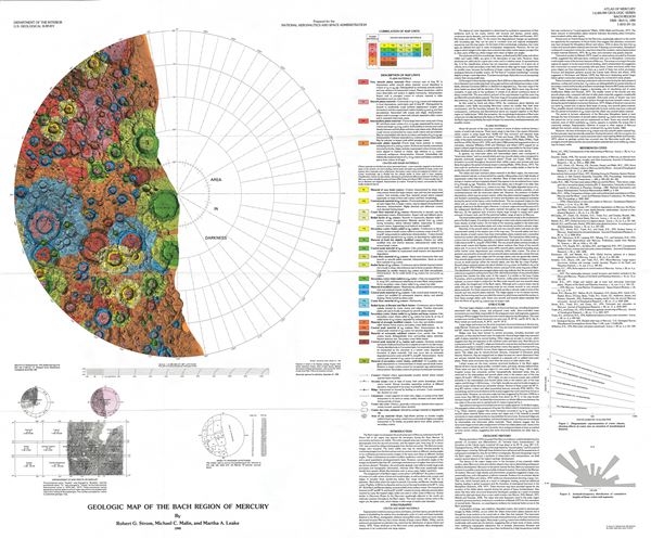 Geological Map of the Bach Region of Mercury. - Main View