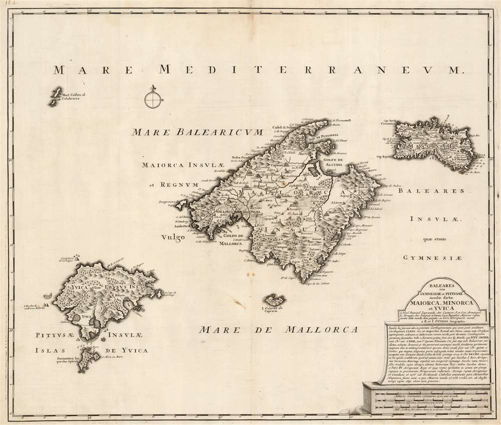 Baleares seu Gymnesiae et Pityusae insulae dictae Maiorca, Minorca et Yvica. - Main View