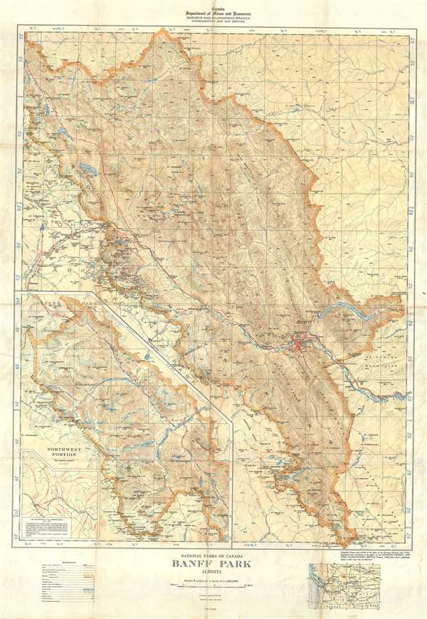 National Parks Of Canada Banff Park Alberta Geographicus Rare Antique Maps