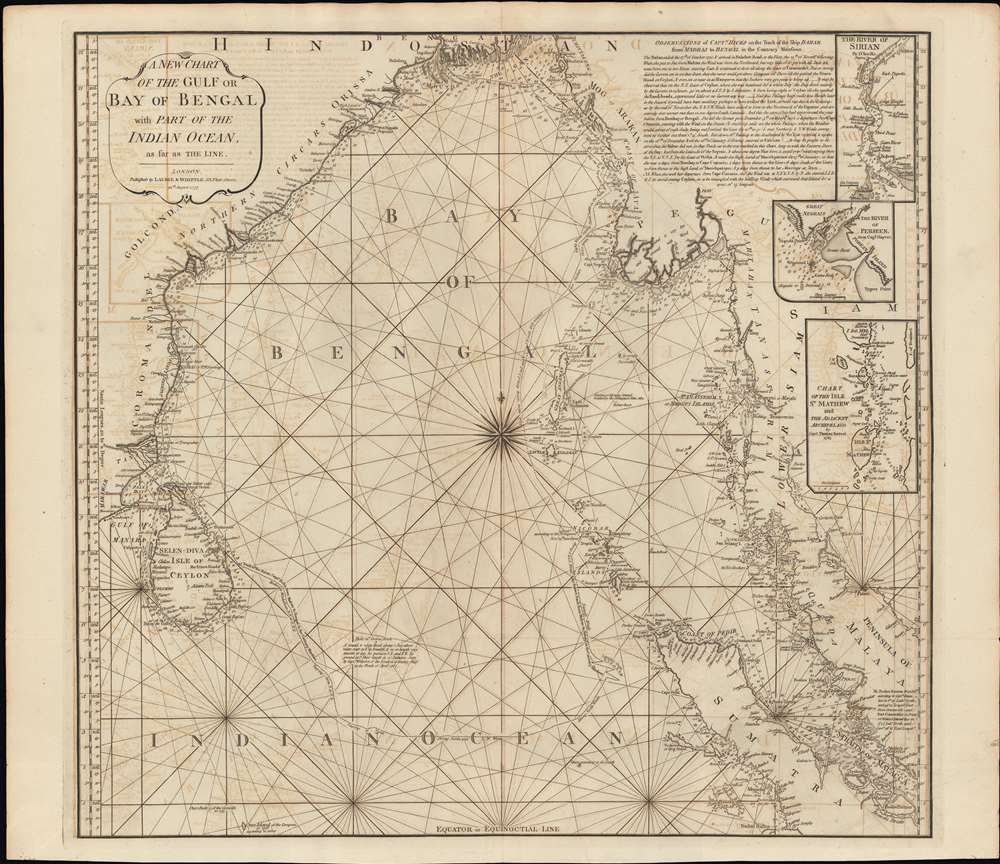 A New Chart of the Gulf or Bay of Bengal with Part of the Indian Ocean, as Far as the Line. - Main View