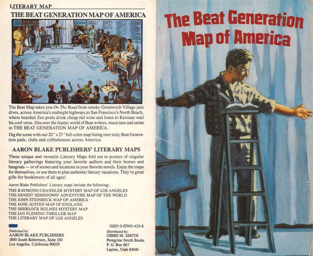 The Beat Generation Map of America. - Alternate View 1