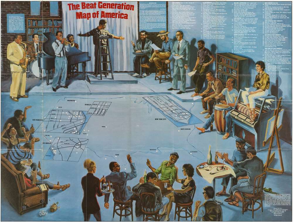 The Beat Generation Map of America. - Main View