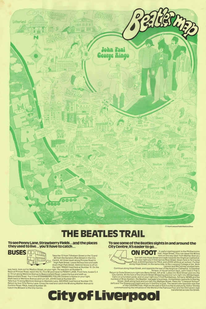 Beatles Map / The Beatles Trail. - Main View