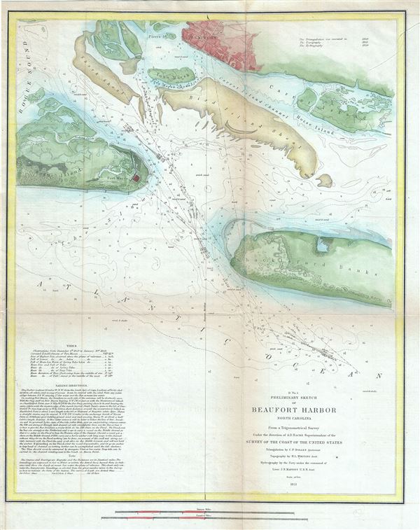 D No.5 Preliminary Sketch of Beaufort Harbor North Carolina. - Main View