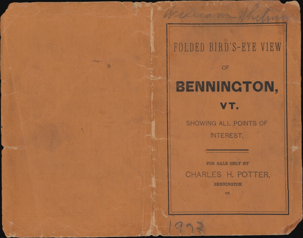Bennington, VT. / Folded bird's-eye view of Bennington, VT. showing all points of interest. - Alternate View 1