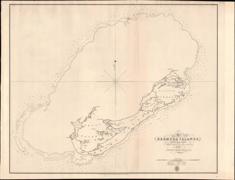 The Bermuda Islands reduced from a survey Made between the years 1783 and 97. - Main View