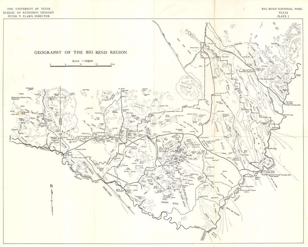 1968 Bureau of Economic Geology Map of the Big Bend Region, Texas