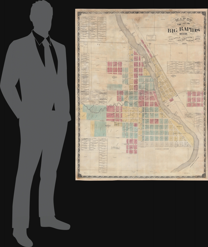 Map of the City of Big Rapids, Mich. - Alternate View 1