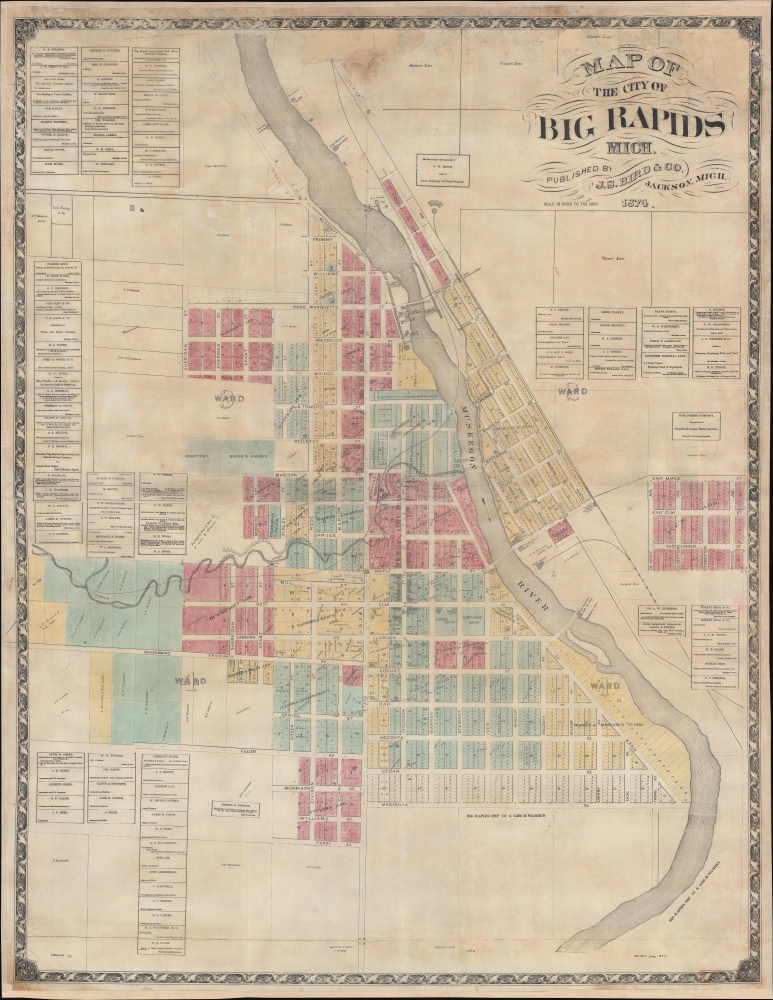 Map of the City of Big Rapids, Mich. - Main View