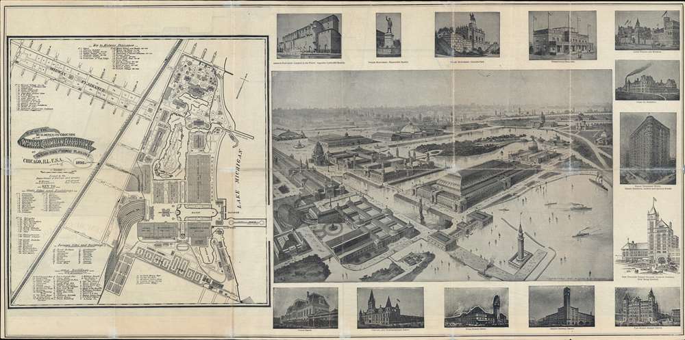 Bird's Eye View of Chicago, 1893. - Alternate View 1