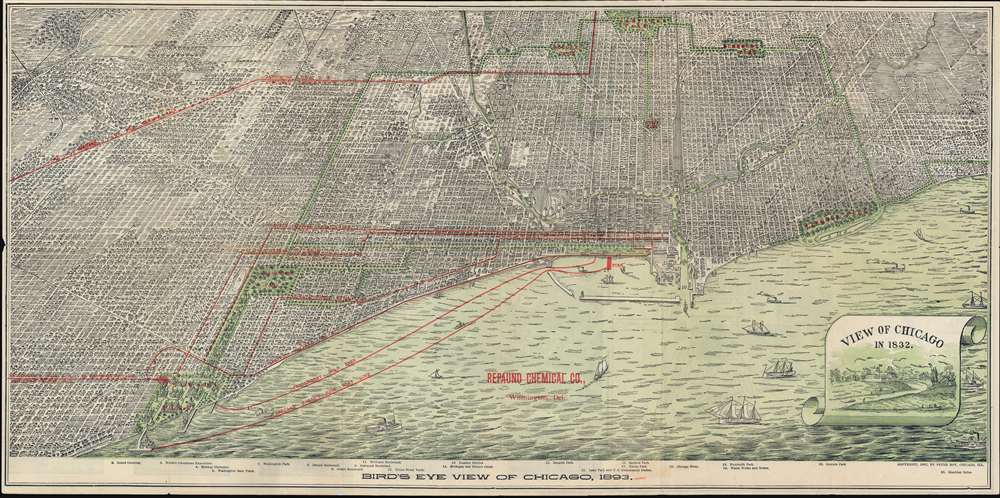 Bird's Eye View of Chicago, 1893. - Main View