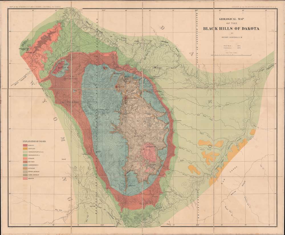 Topographical and Geographical Atlas of the Black Hills of Dakota. - Main View