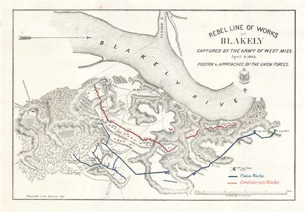 Rebel Line of Works at Blakely Captured by the Army of West Miss. April 9, 1865. - Main View