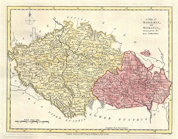 A Map of Bohemia, and Moravia, Drawn from the Best Authorities. - Main View