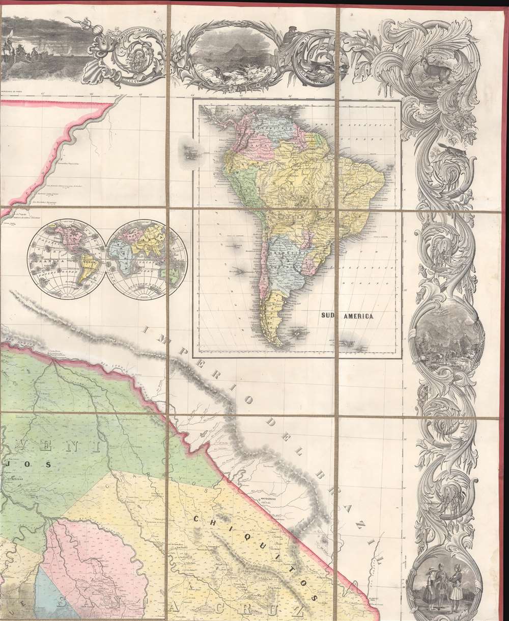 Mapa de la Republica de Bolivia mandado publicar pr el Gobierno de la Nacion en la Administracion del Presidente Doctor José Maria Linares...  Levantado y organindo en los años de 1842 à 1859 Por el Teniente Coronel Juan Ondarza, Commandante Juan Mariano Mujia y Mayor Lucio Camacho. - Alternate View 3