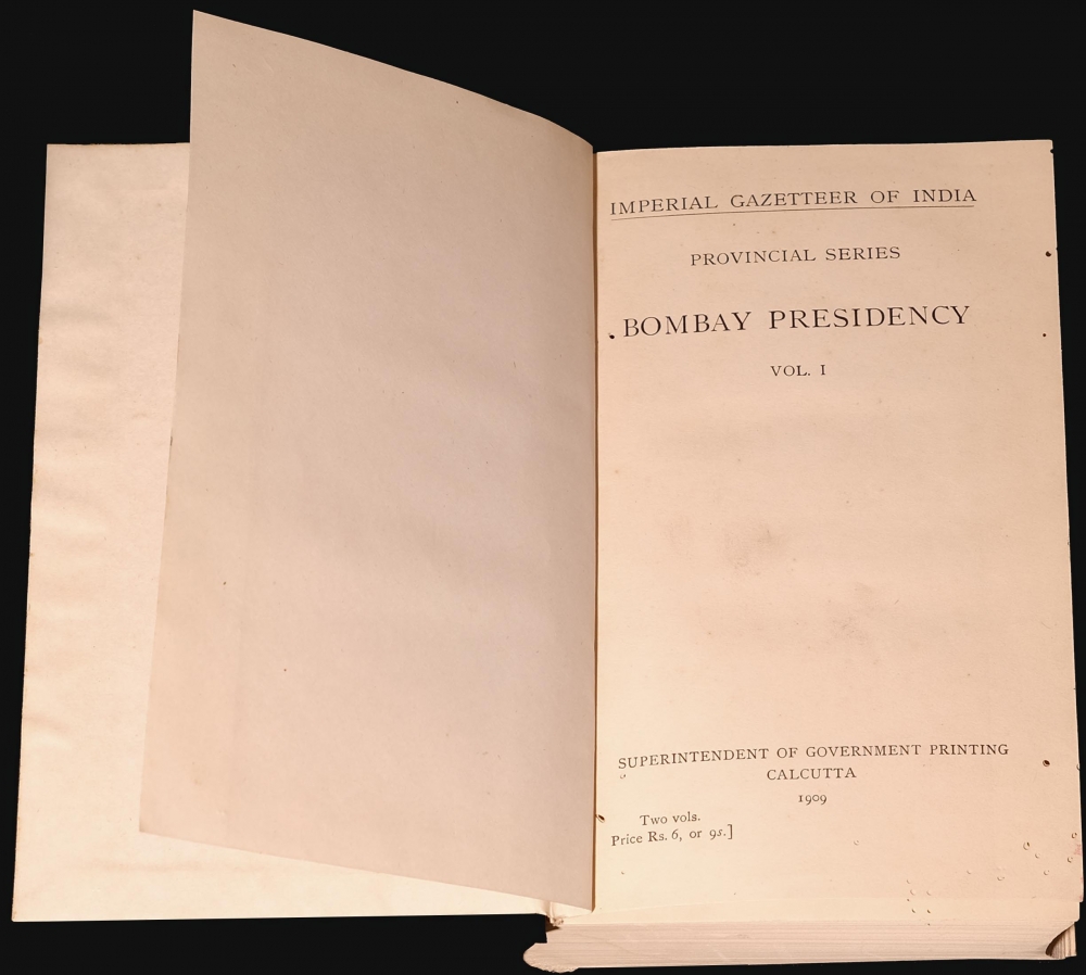 Imperial Gazetteer of India Provincial Series Bombay Presidency. - Alternate View 2