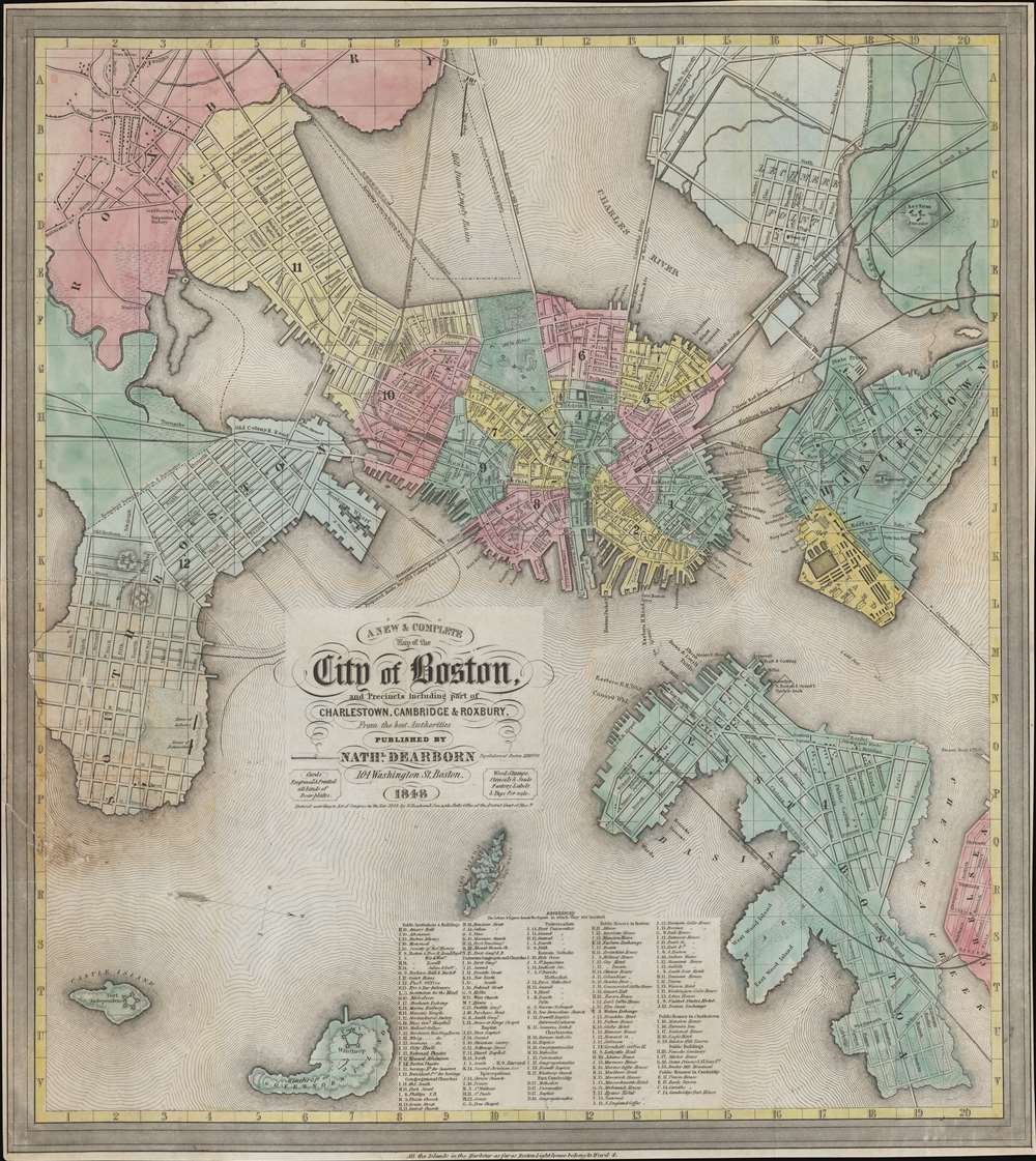 A New and Complete Map of the City of Boston, and precincts including part of Charleston, Cambridge and Roxbury. - Main View