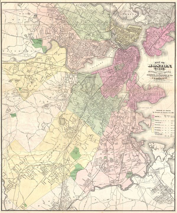 Map of Boston 1875. - Main View