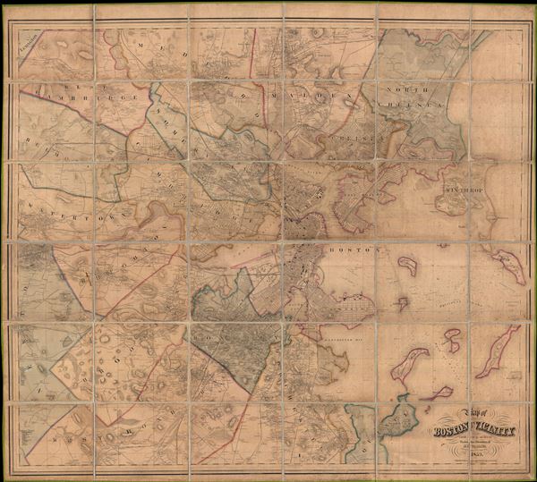 Map of Boston and its vicinity, from Actual Surveys - Main View