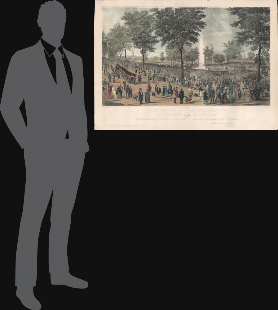 View of the Water Celebration, On Boston Common, October 25th 1848. - Alternate View 1