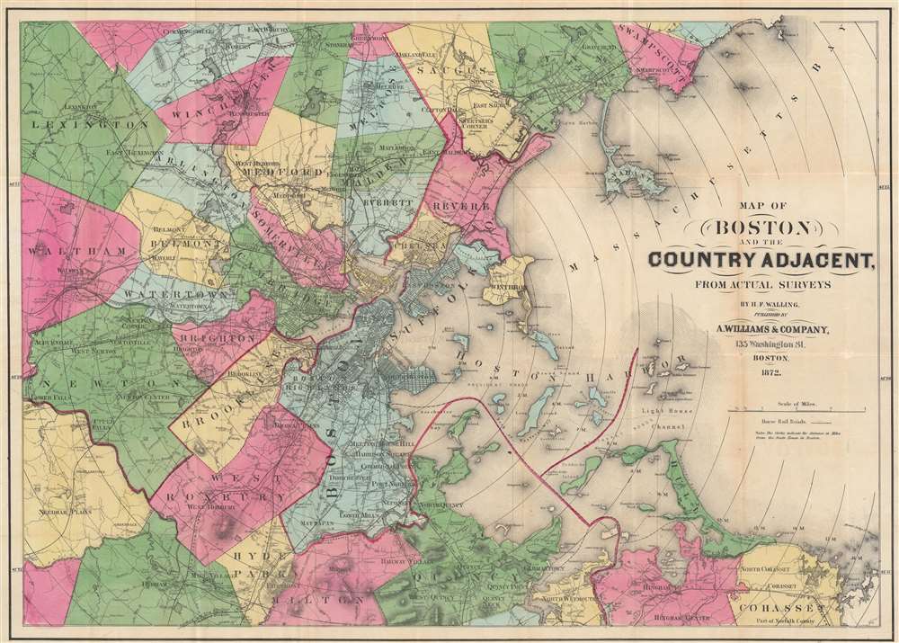 Map of Boston and the County Adjacent, From Actual Surveys. - Main View