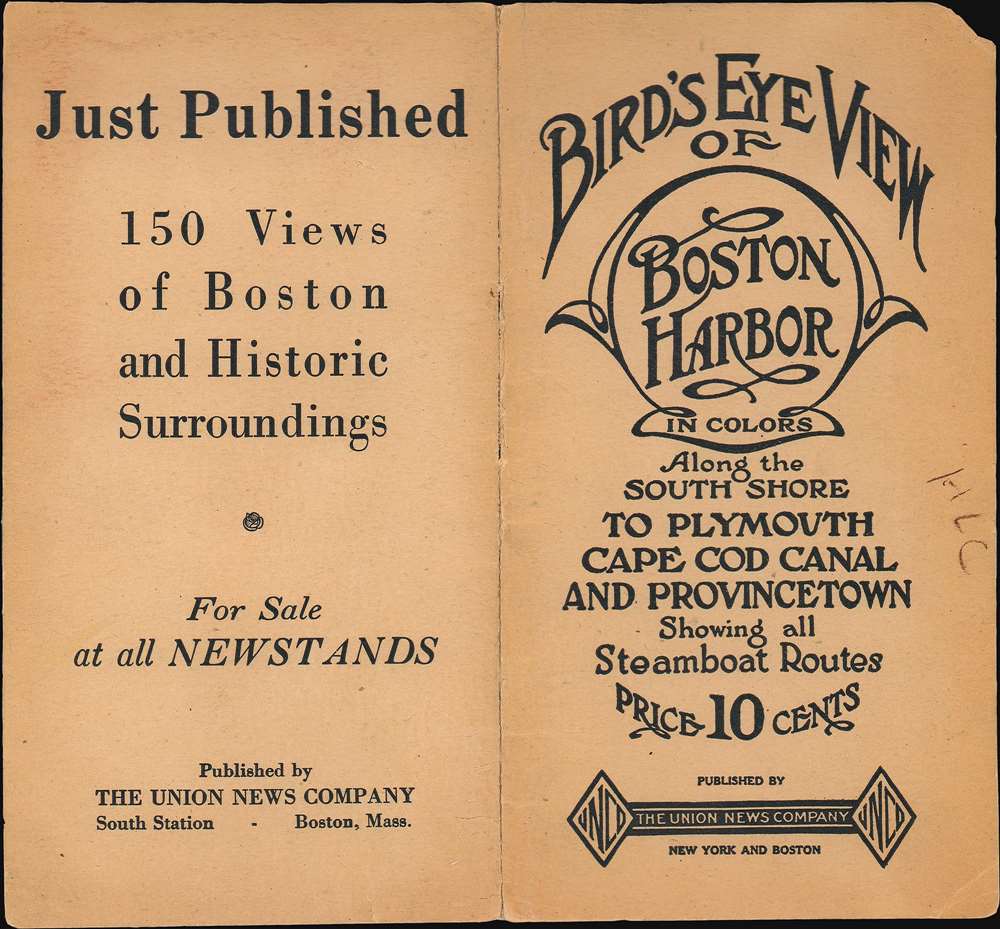 Bird's Eye View of Boston Harbor Along the South Shore to Provincetown. - Alternate View 1