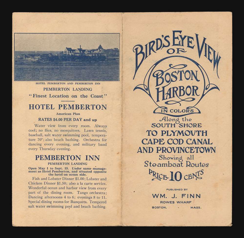 Bird's Eye  View of Boston Harbor along the South Shore to Provincetown. - Alternate View 1